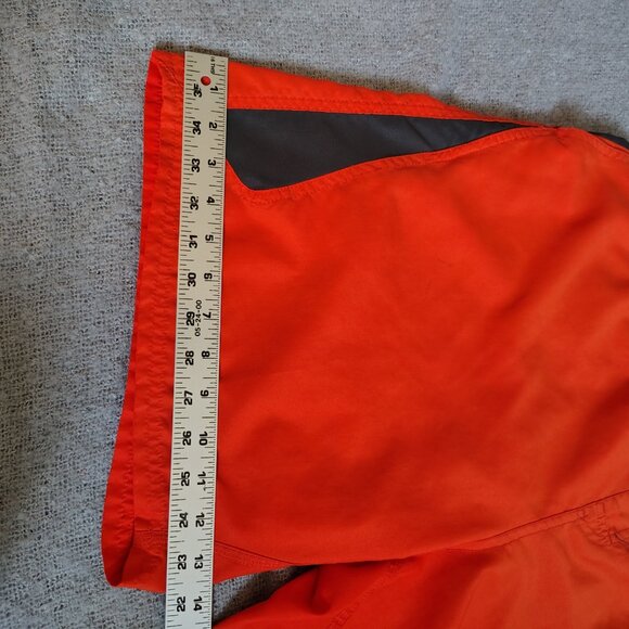 Vintage Nike Swim Shorts Size XL Orange Center Swoosh Lined - Picture 9 of 16